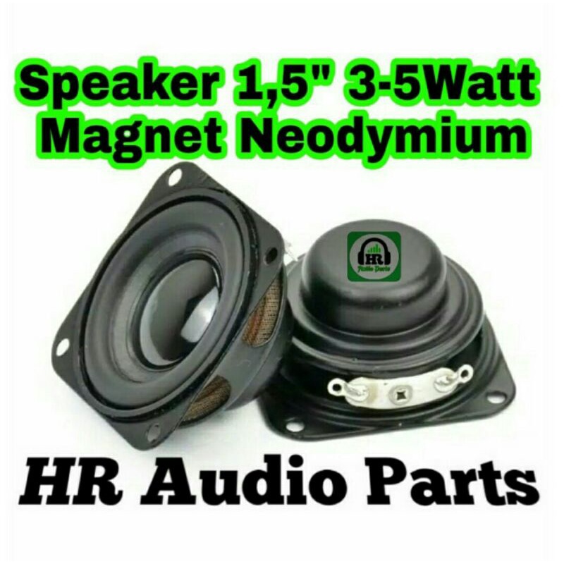 Speaker Mini 1,5 &quot; Inch 3-5W 4R Magnet Neodymium 40mm Plus Lubang Baut