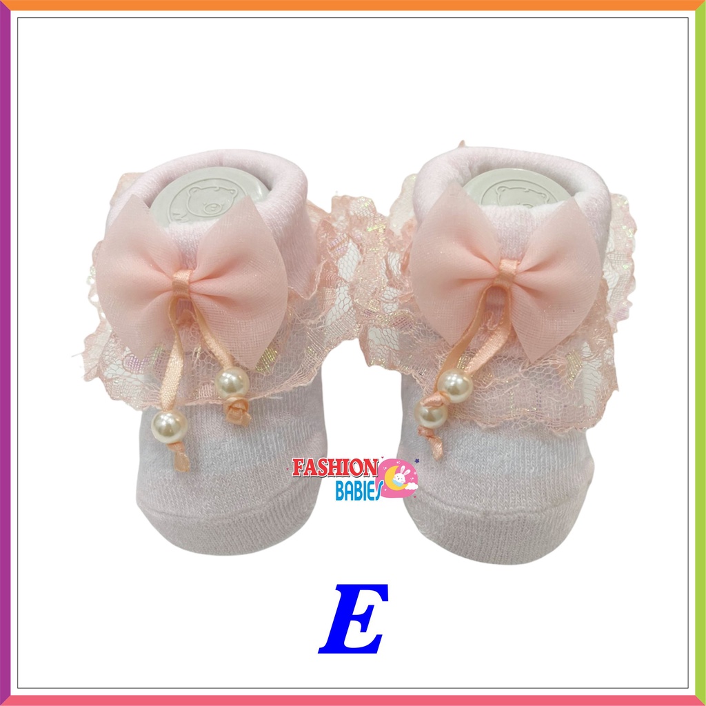 ❤ FashionBabies ❤ MAMIMU KAOSKAKI RENDA PITA / KAOS KAKI NEWBORN PREMIUM TEBAL