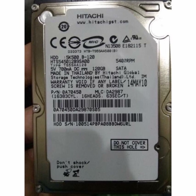 HDD/ Hardisk hitachi dan toshiba 120GB 2,5" sata/ps2/ps3/notebook/laptop