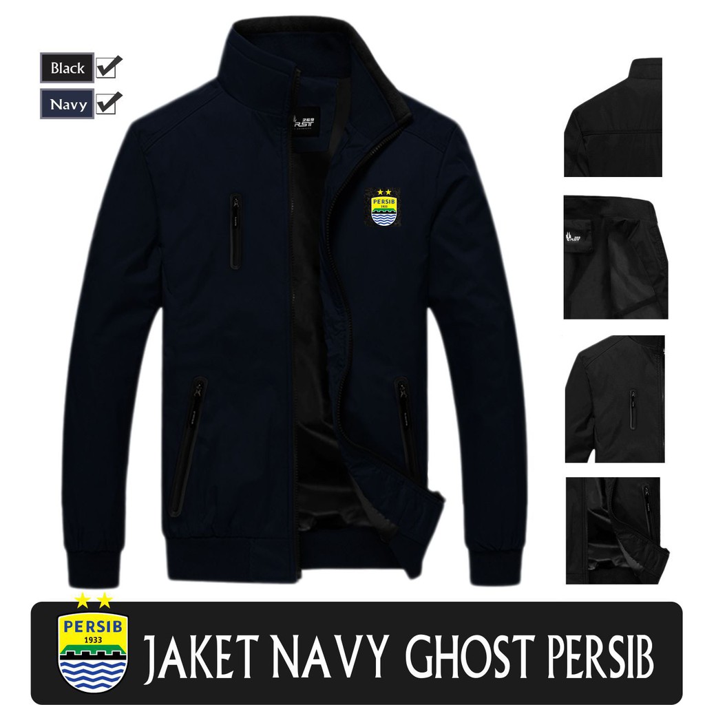 JAKET BOLA PARASUT JAKET NAVY GHOST PERSIB