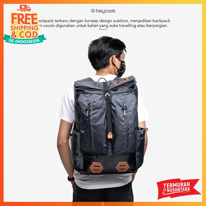 [BISA COD] Tas Ransel Outdoor Kasual Waterproof Kuliah Kerja Gaya Terbaru Murah Size Besar Kokoh