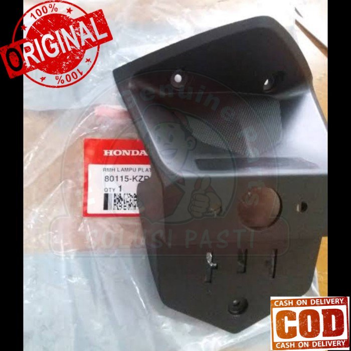 ORIGINAL TUTUP LAMPU PLAT NOPOL BELAKANG HONDA VARIO 125 FI LAMA OLD 80115-KZR-600ZB 80115KZR600ZB