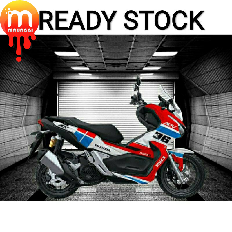 Decal adv full body Striping motor adv motif bmw m power Stiker honda adv 150 Sticker motor honda ad