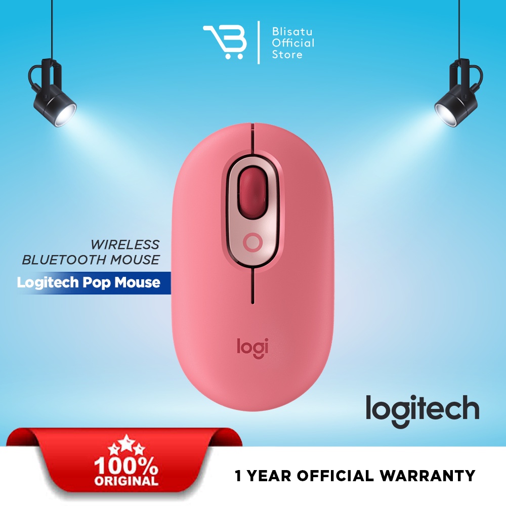 Logitech POP Mouse Wireless Emoji Mouse - Heartbreak
