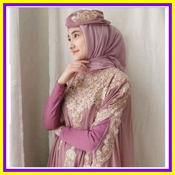 【Original✔️】 Isyana Kaftan Gamis Jumbo Payet Mewah Chloe Agatha Tiffany Kaftan Original By Mieux Sto