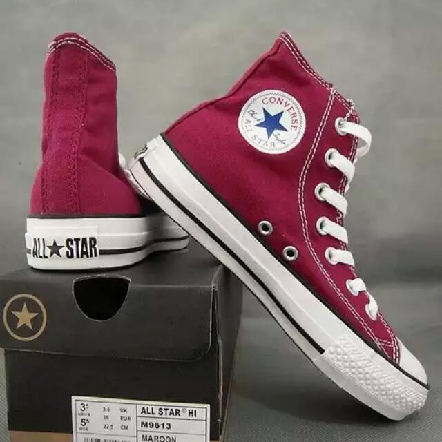 SEPATU SNEAKERS CASUAL PRIA &amp; WANITA CONVERSE_26 ALL STAR CLASSIC MAROON HIGHT  BERKUALITAS TERBAIK &amp; TERMURAH