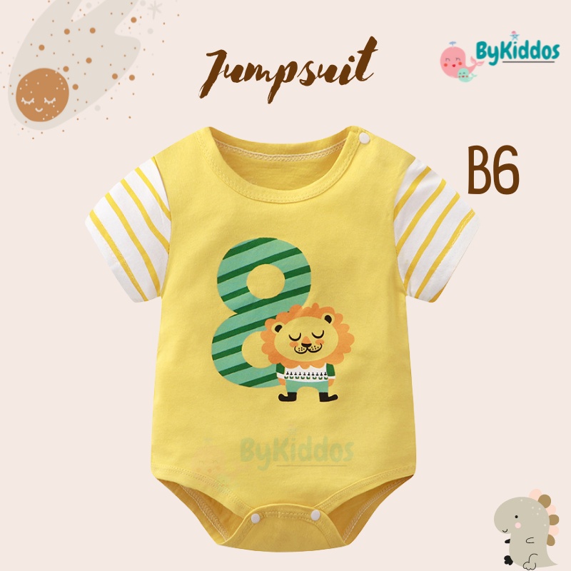 ByKiddos - Jumper Import Lengan pendek / Jumpsuit Import Lucu /  Baju Bayi Imut Lucu / Jumper Bayi Pendek Import Part 1