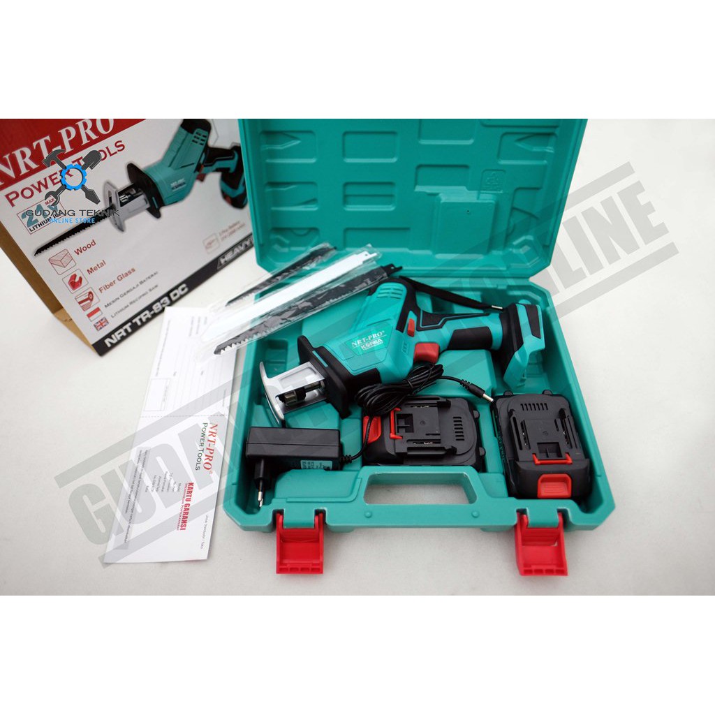 NRT TR 83 DC / Gergaji Cordless Recipro Saw NRT PRO TR83DC Mesin Gergaji Jigsaw Baterai NRT TR 83DC