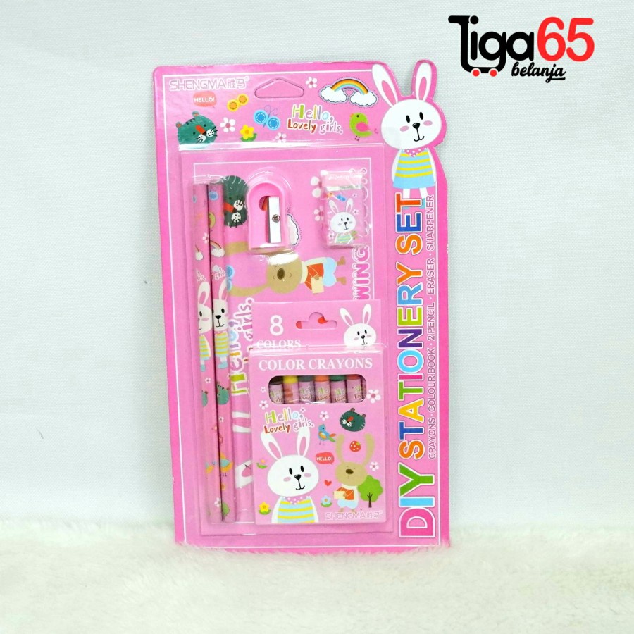 365 STATIONERY SET #40124 Buku &amp; Alat Tulis Anak / Karakter Fancy Gambar Lucu