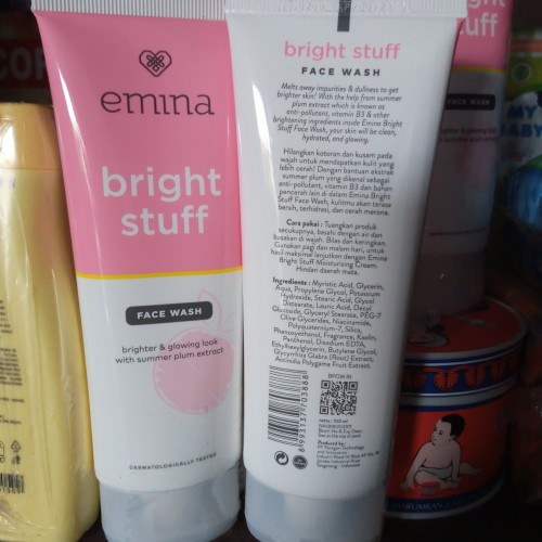 BPOM Emina Bright Stuff Face Wash 100ml - Pembersih Wajah Foam Mencerahkan