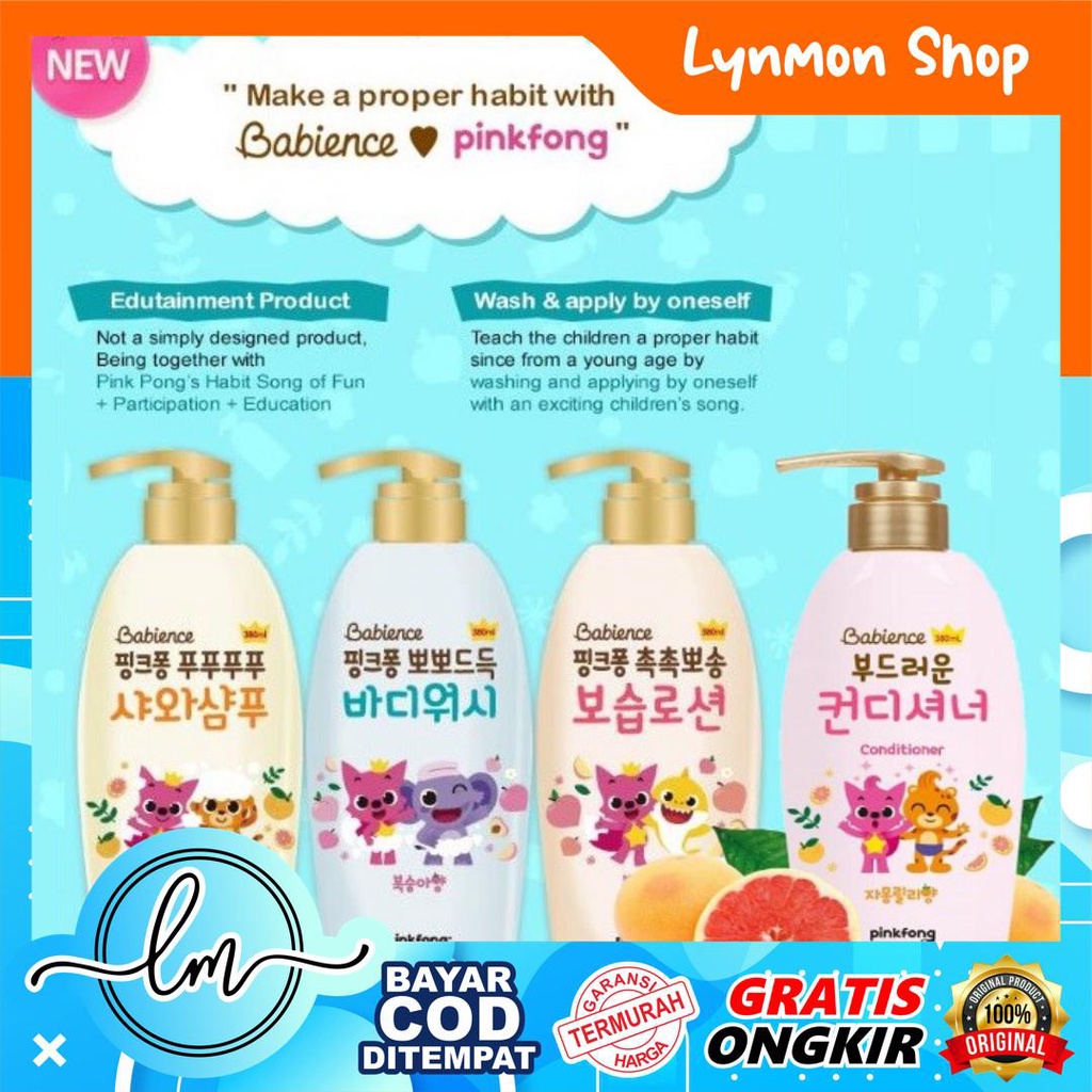 BABIENCE PINKFONG Body Wash, Shampoo, Conditioner & Lotion