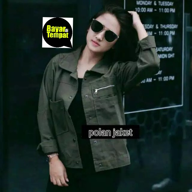 Jaket Wanita Korean Style Bahan Cotton Fleece
