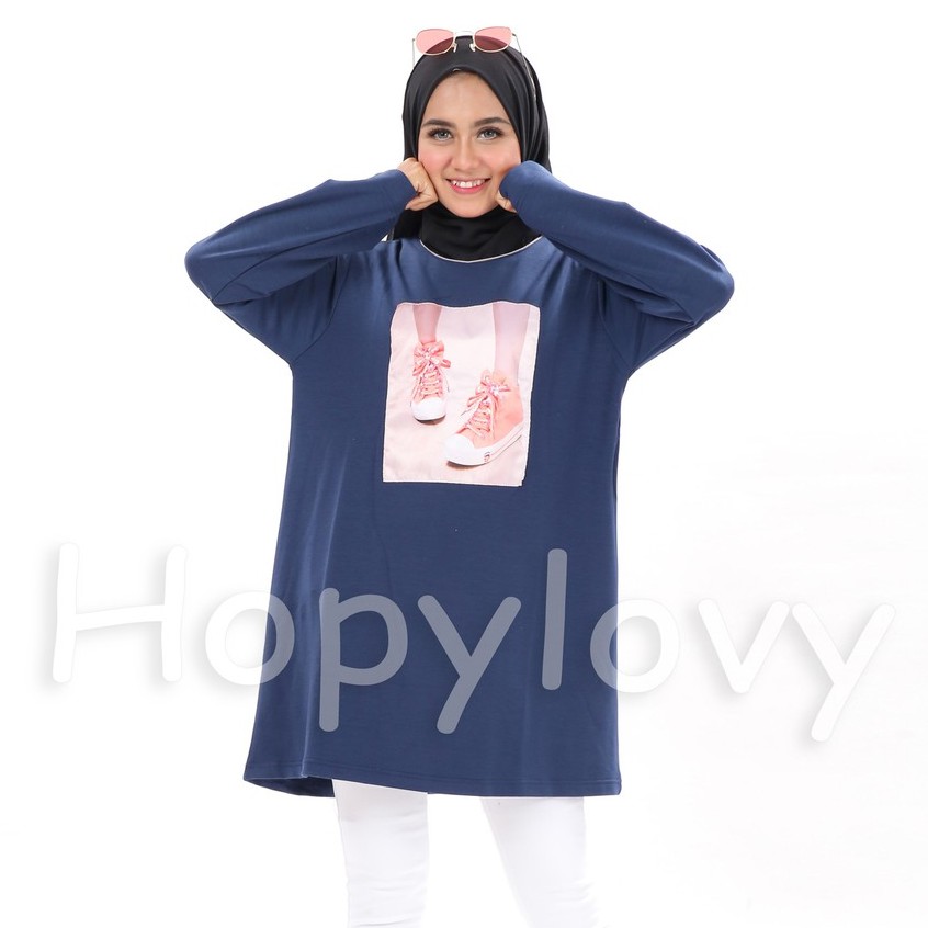 HOPYLOVY - SUPER SALE Tunik Wanita Jumbo Terbaru dengan Aplikasi Import Efanda