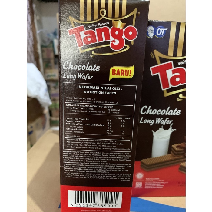 

504Omekho Tango Wafer Chocolate 7 Gram X 20 Pcs Jy60Jhh