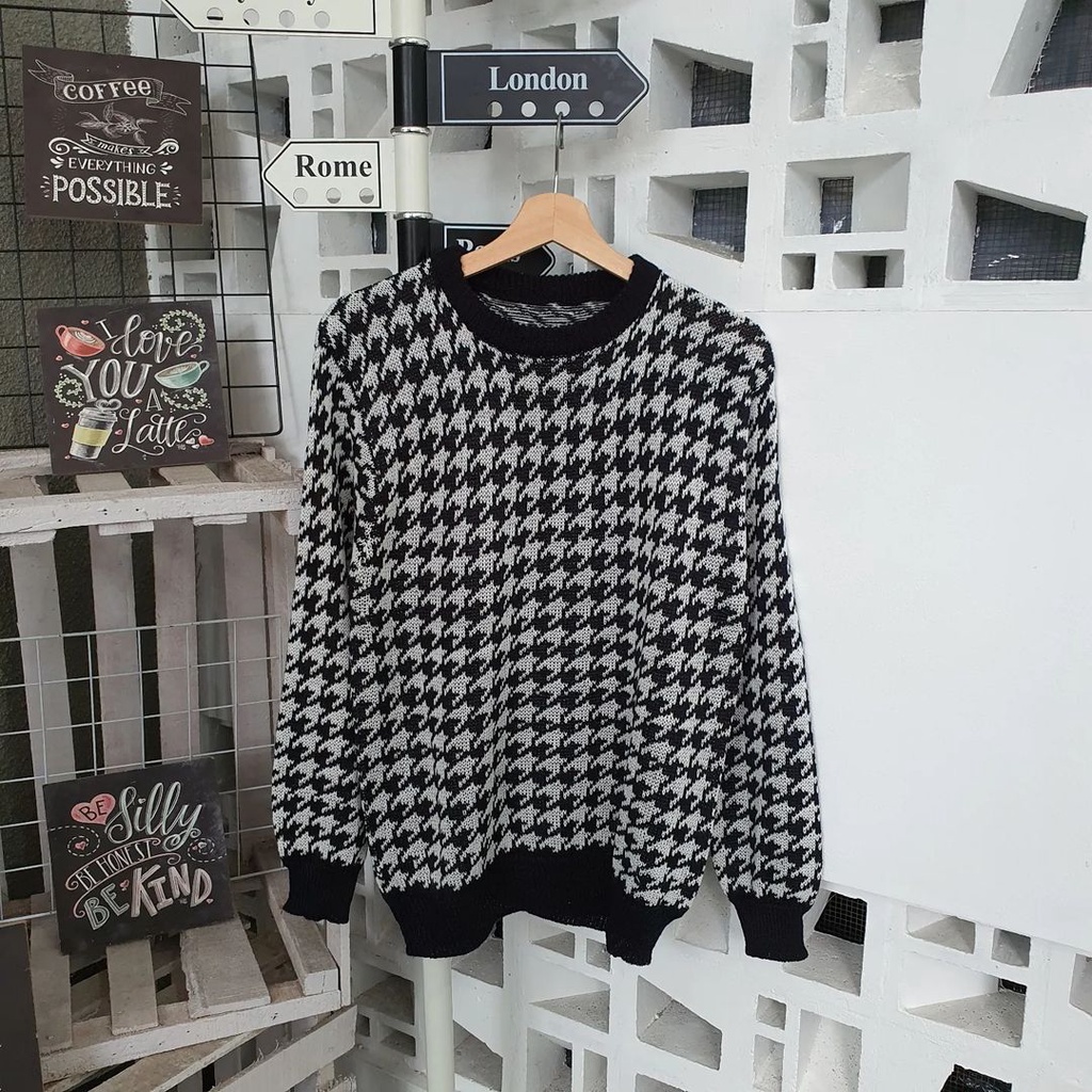 Outer Wanita Autumn Sweater Rajut Bahan Rajut Terbaru