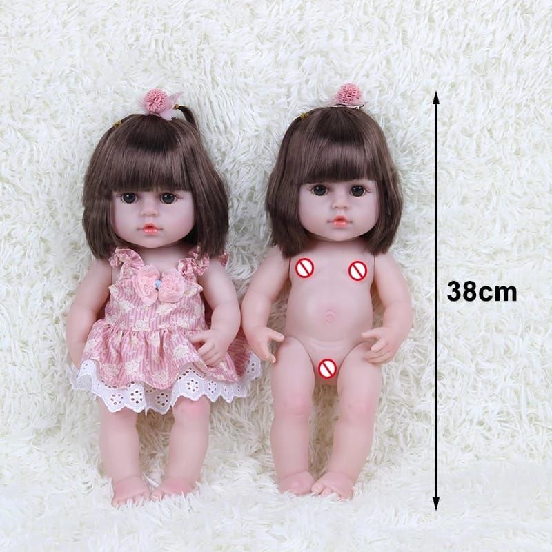 PROMO Free Akta Lahir Boneka Reborn Bayi Alive 38cm Minum Pipis Silikon Original