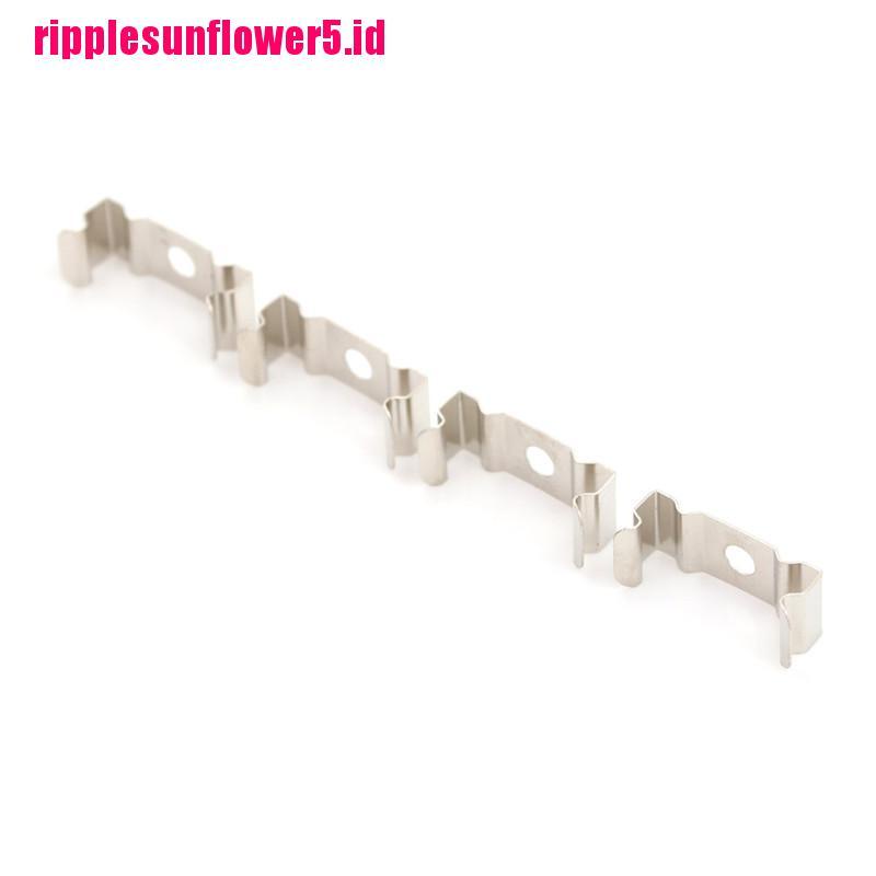 4pcs Klip Holder T5 Warna Silver Fluorescent