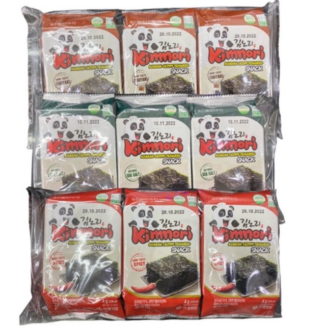 Kimnori Crispy Seaweed isi 3 x 4gr