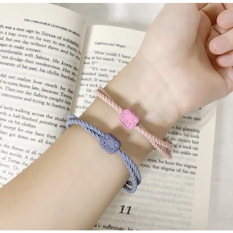 Ikat rambut gelang korea piggy ikat rambut simple cantik elastis gambar piggy