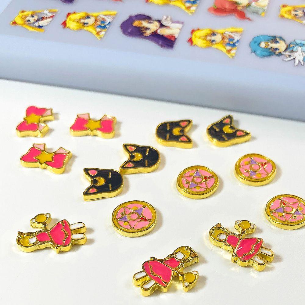 Agustina Sailor Moon Stiker Kuku Gaya Jepang Lucu Kartun Aplikasi DIY Nail Art Dekorasi