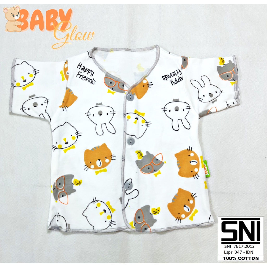 BAJU ATASAN LENGAN PENDEK BAYI UNISEX COTTON BABYGLOW