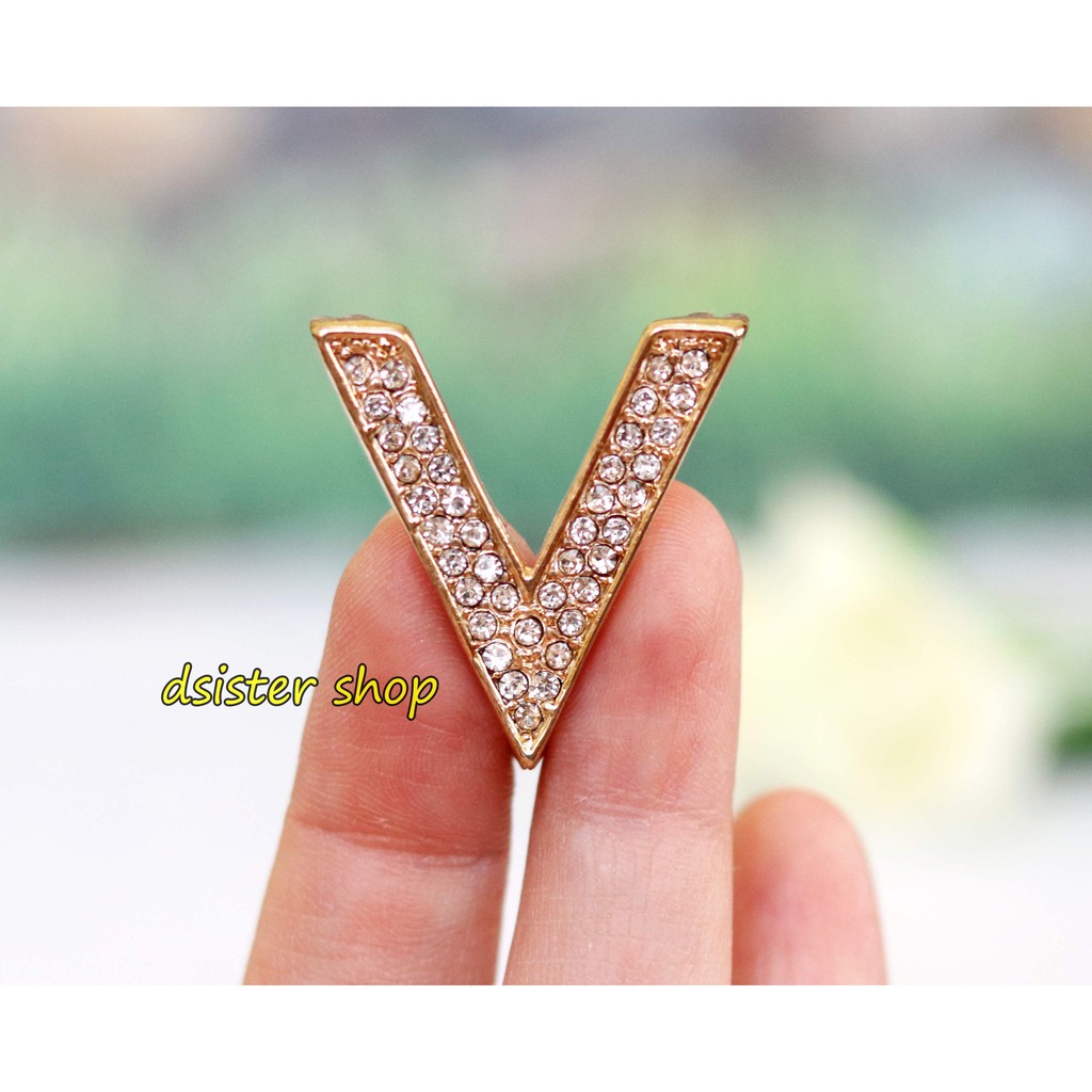Bros Cincin Ring Aksesories Syal Hijab Bentuk Segitiga Cantik-Model V Gold