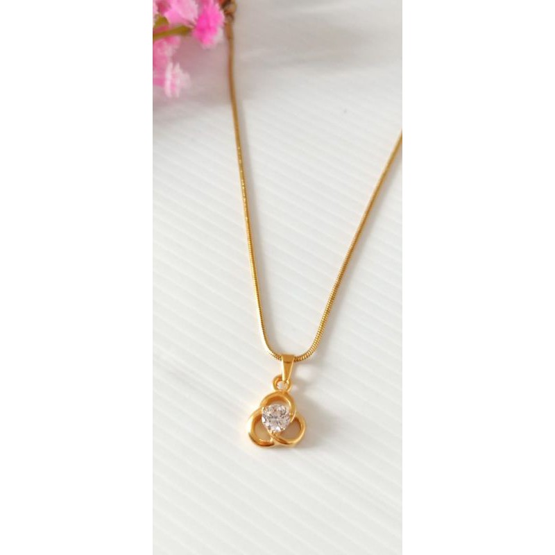 Kalung Set liontin Permata Kalung Titanium Fashion27