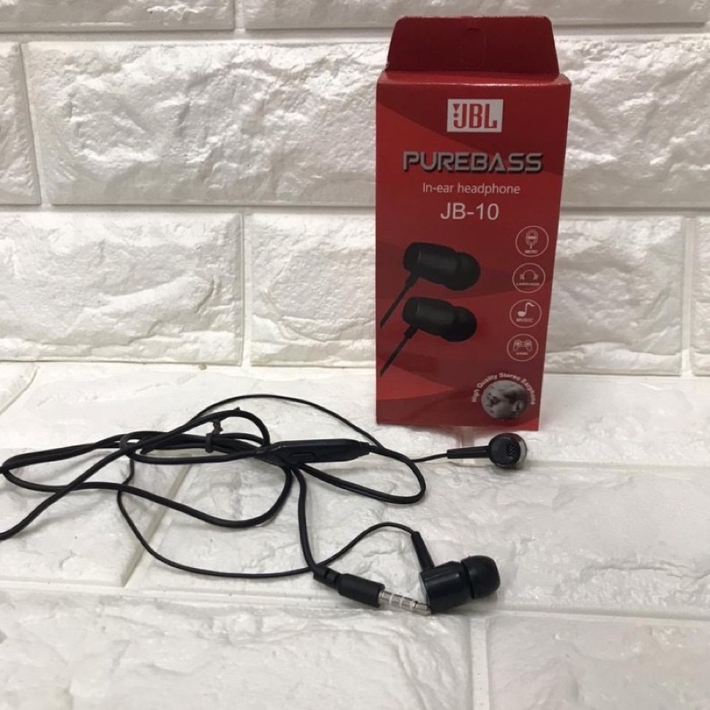 HANDSFREE JB-10 + Mic / Headset JB 10 / Earphone in ear