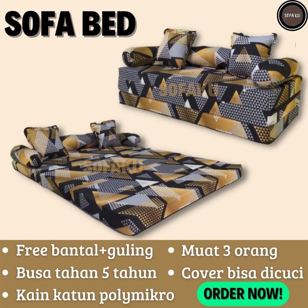 Jual Sofabed Kasur Lipat Busa Premium Katun Polymicro Karakter Sofa Bed ...