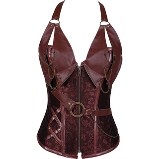 Women Gothic Vintage Ribbon Bustier Corset 8561 (M - XXL)