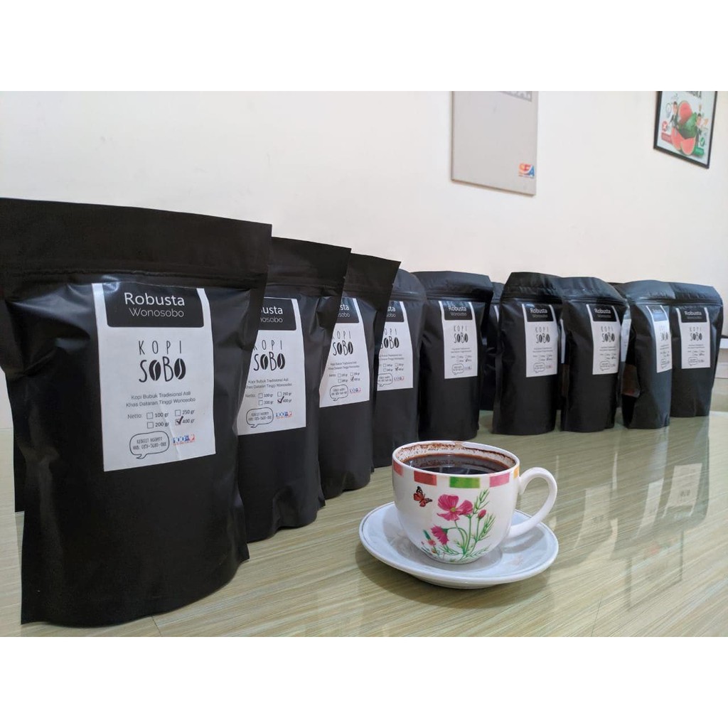 

Kopi Bubuk Robusta Wonosobo Kopi Sobo 500gram