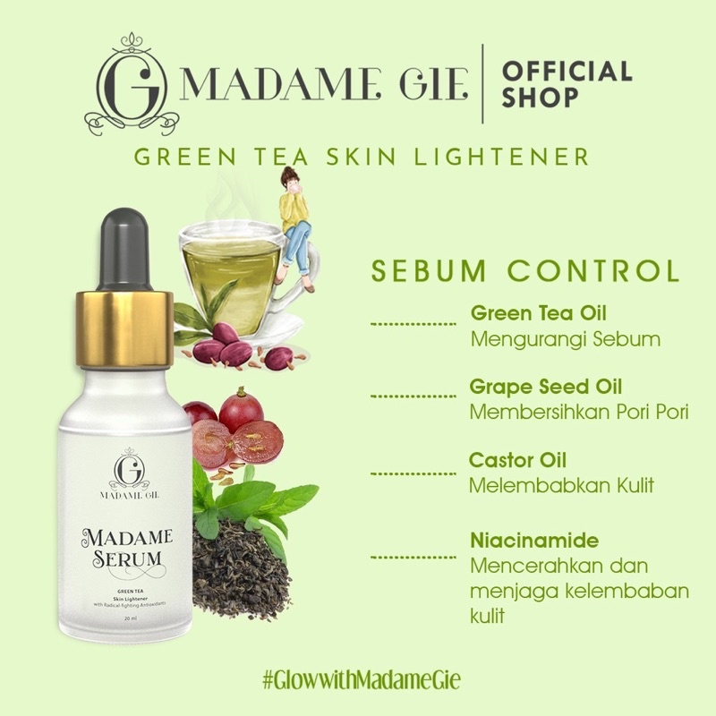 MADAME GIE Madame Serum Indonesia / Primer BB Foundation Loose Powder Lipstick Eyeshadow Blush On Eyeliner Eyebrow Mascara Lipstick Lip Matte Gloss Balm Kutek / Facial Wash Toner Essence Sunscreen Moisturizer Cream Mask Masker Body Lotion / Lipill Paket