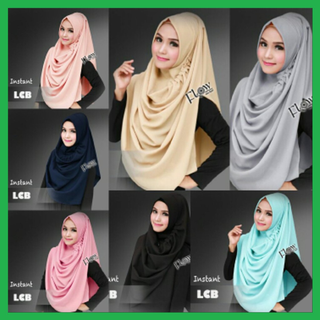 Instan LCB / Hijab Jilbab Instant L.C.B. Pashmina Instan Laudia Chyntia Bella / Kerudung Diammond