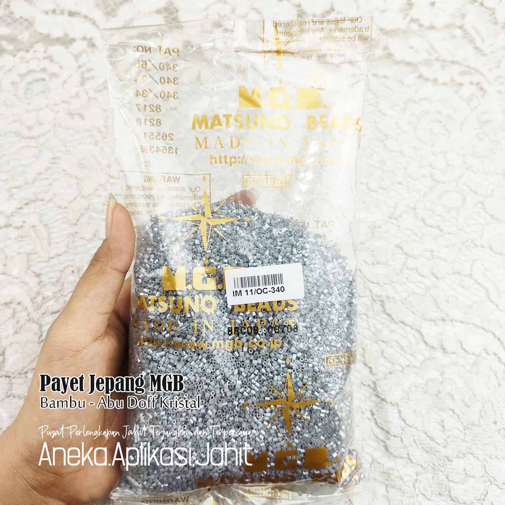 1 PON PAYET JEPANG MGB BAMBU PASIR 340 ABU DOFF KRISTAL (450 GRAM / 4,5 ONS)