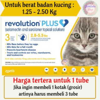 REVOLUTION PLUS CAT (HARGA UNTUK 1 TUBE)-OBAT KUTU KUCING 