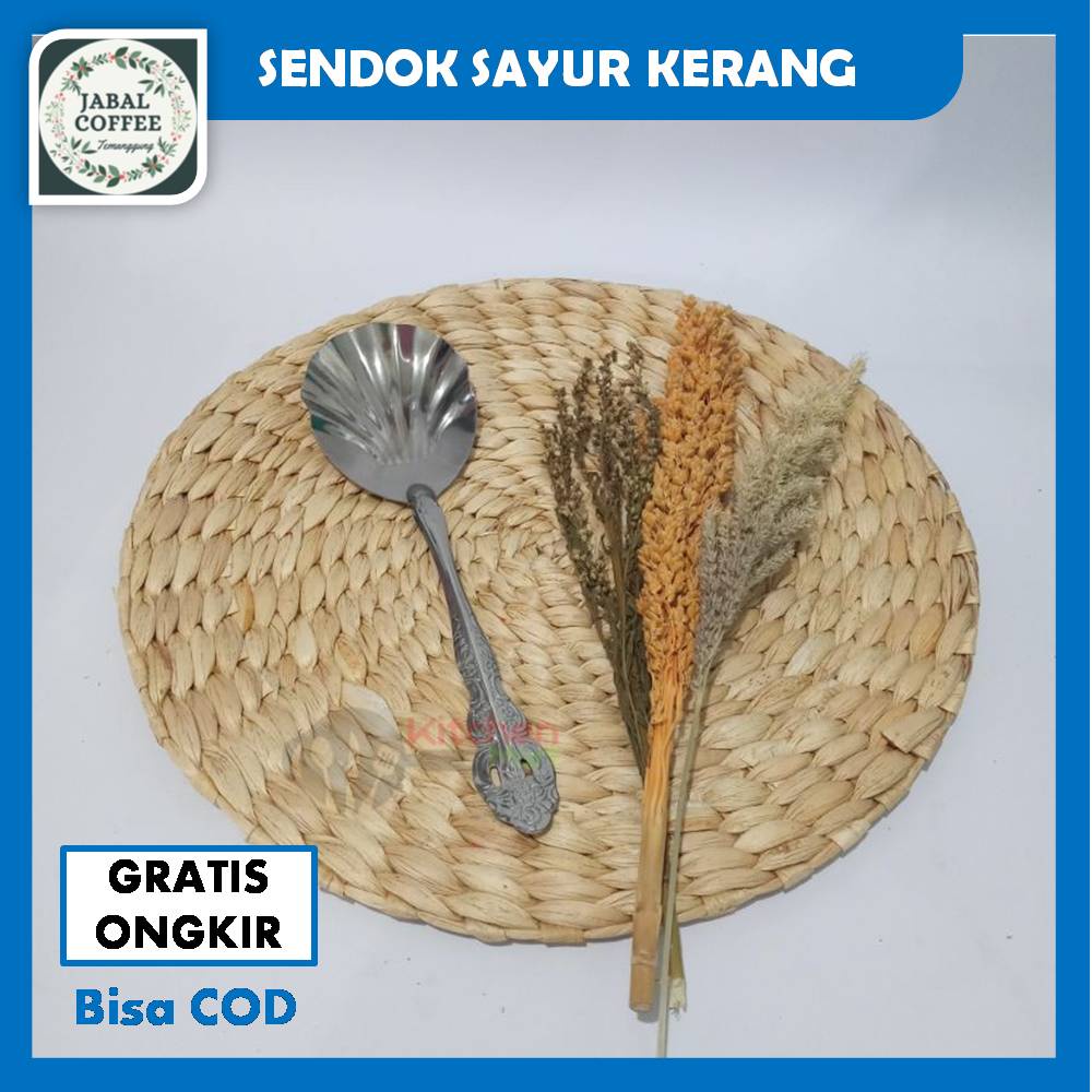 Sendok Sayur Model Kerang / Centong Sayur Kerang Stainless Steel / Sendok Kerang J143