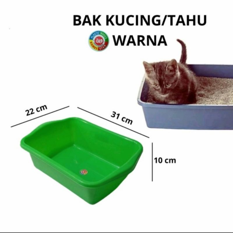 BASKOM KOTAK/BAK TAHU/KUCING BAHAN PLASTIK TEBAL