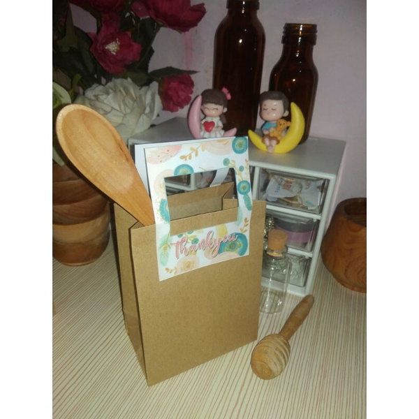 

aesthetic paperbag size 11x8,5x5cm custom isi 10pc