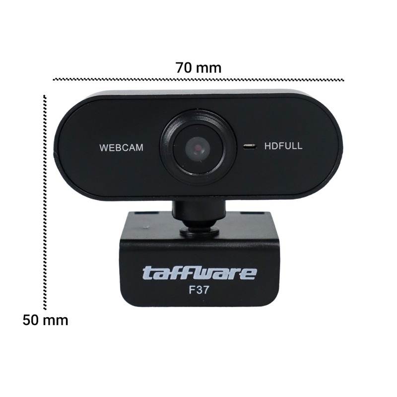 Taffware HD Webcam Desktop PC Laptop Video Conference 1080P with Microphone - F37 - Black