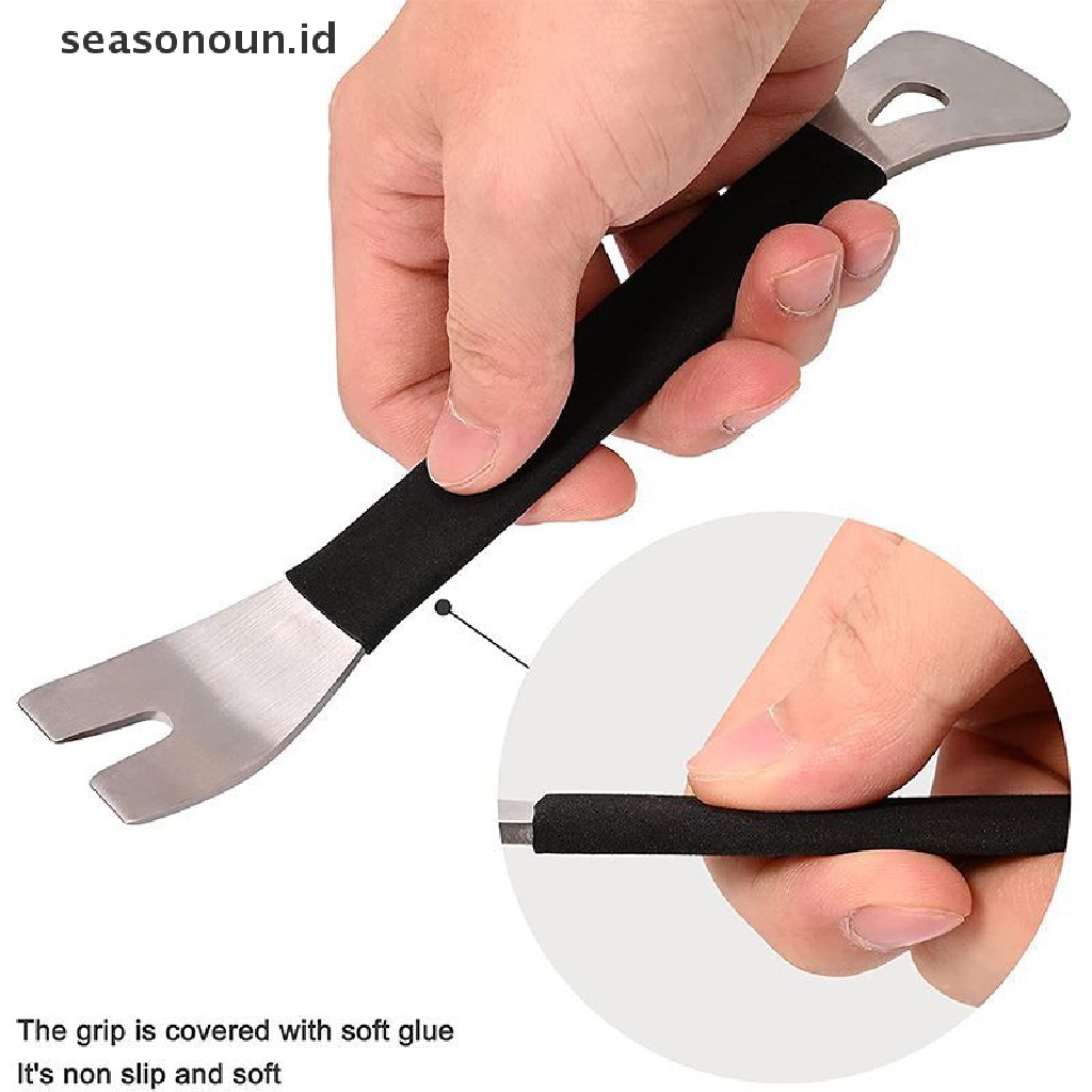 【seasonoun】 Car Trim Removal Tool Stainless Steel Durable Two-end Trim Removal Level Pry .