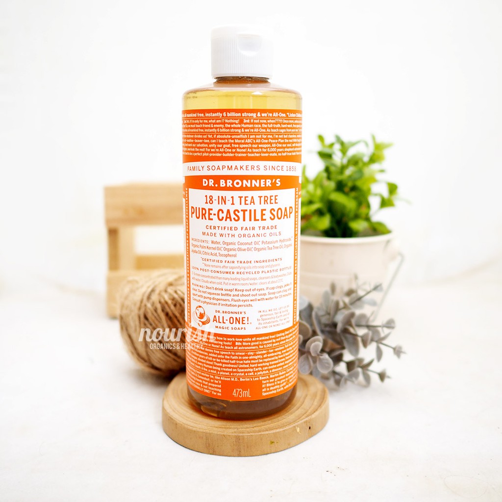 Dr Bronners Tea Tree Pure-Castile Soap 473 Ml