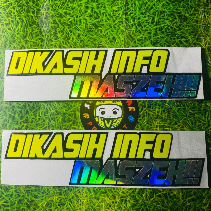 Sticker dikasih info maseh cutting sticker kata kata kekinian motor helm