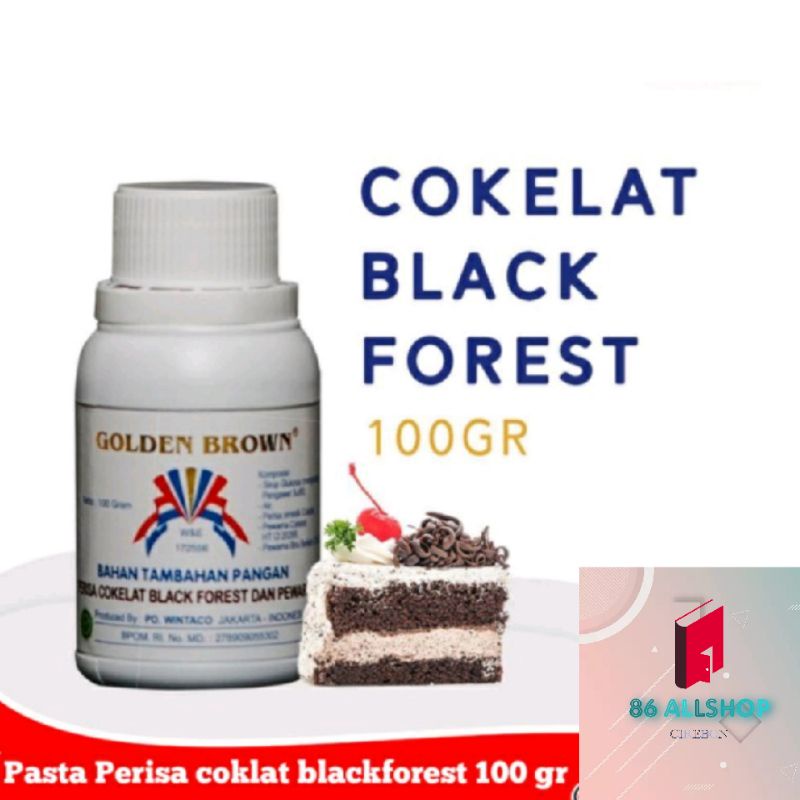 

pasta/perisa coklat black forest (Golden brown) isi 100gr