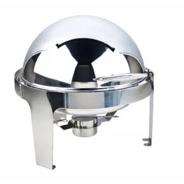 Set Wadah Prasmanan Bulat/ Round roll top chafing dish SUGGO 6 L -Round Chafing Dish-Roll Top SUGGO
