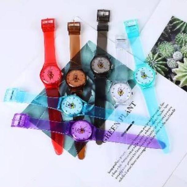 BT21 Jam Tangan Cooky MURAH JELLY Transparan bts BT21 AKSESORIS kpop GRATIS ONGKIR (KODE F309)