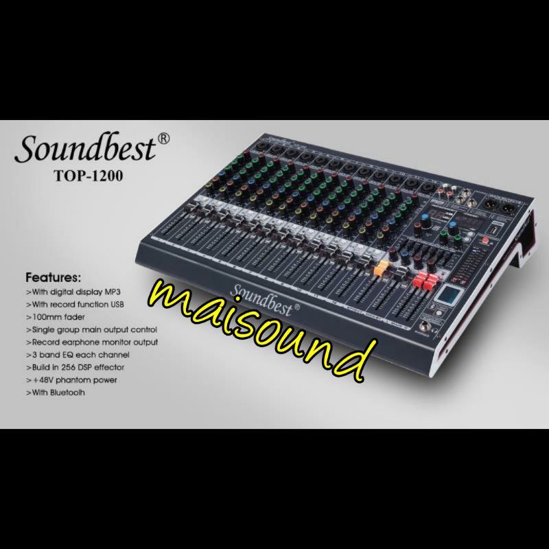 MIXER SOUNDBEST TOP 1200 SOUNDBEST TOP1200 12 CHANNEL USB INTERFACE