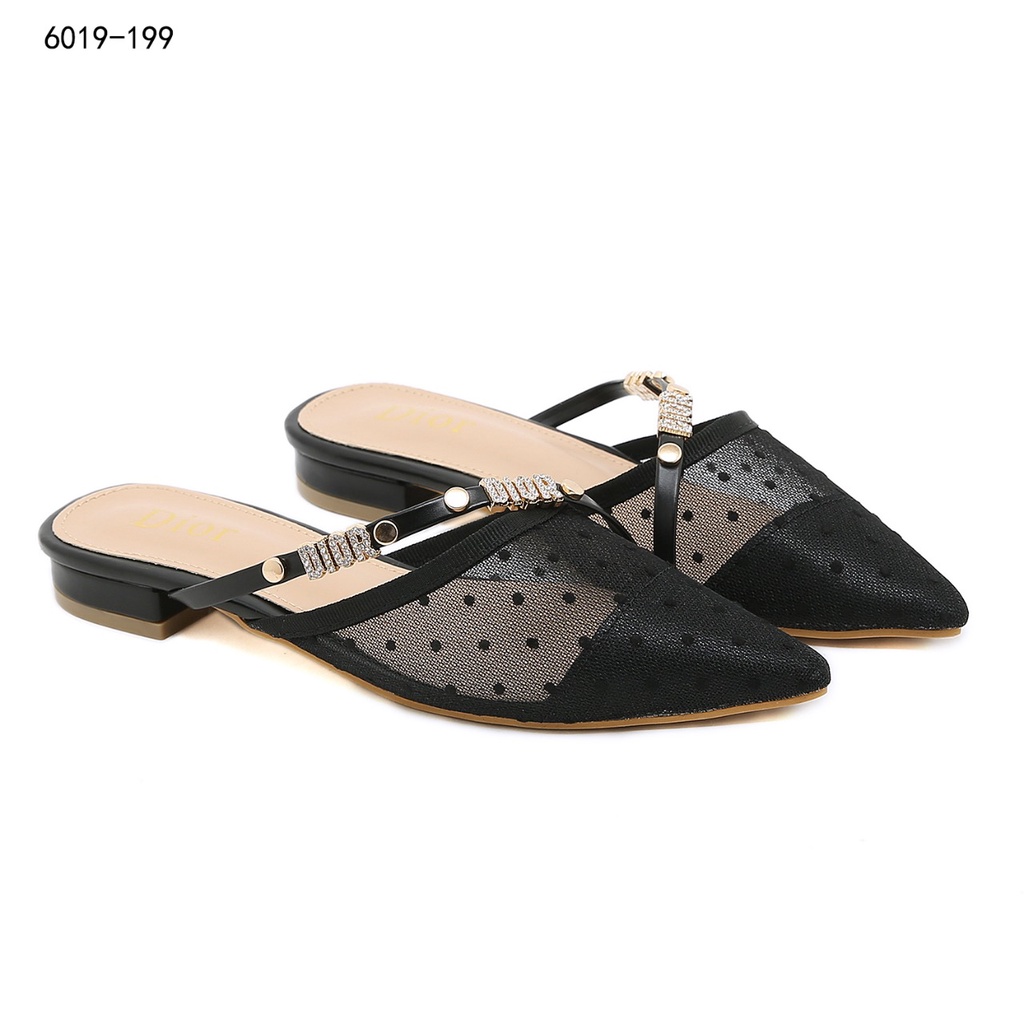 DR Polka Dot Slingback Flat #6019-199