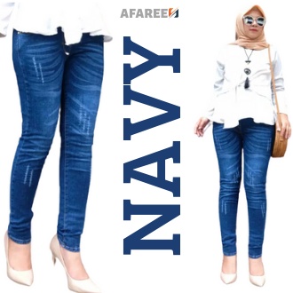 AFAREEN - Celana Jeans Wanita Jumbo Legging Jeans Ripped Wisker Letro Claw List Gucci Sobek Melar Stretch Premium 35-42 Big Size