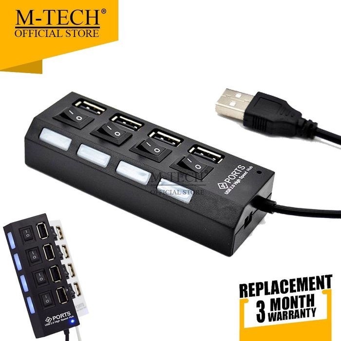 USB Hub 4 Port ON-OFF USB 2.0