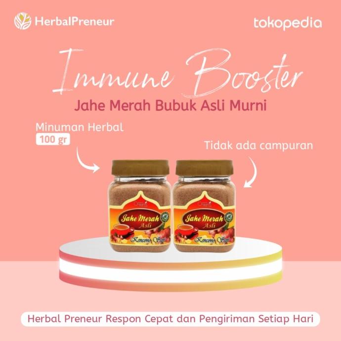

Jahe Merah Murni Bubuk Asli 100% Tanpa Campuran Gula 100 gr Original